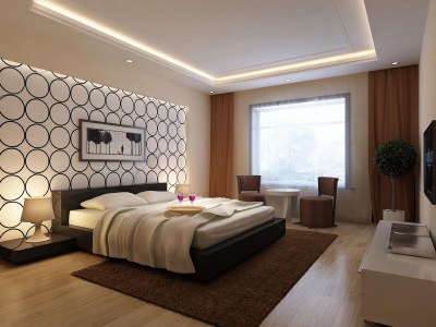 后现代家居卧室3D模型下载